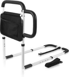 Gb001 Good Bernie Bed Safety Rails For Elderly Adults Adjustable Black- No Supporting Foot