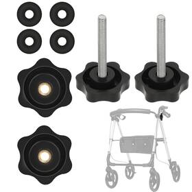 582414 Hariendny 1 Rthdwzatp 2 Pack Adjustment Knobs Rollators Walker Accessories Adjustable Height Black