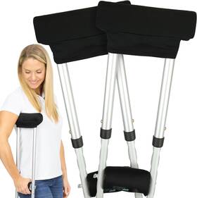 Csh1044blk Health New Vive Premium Hand Grips And Crutch Pads Accessory Covers B20 Free Ship