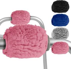 Mob1035pnk Health Walker Handle Cushions 2-pack Extra Soft Sheepskin Grips - Padded Hand Cove