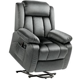 Us713-174v81gy0131 Homcom Power Lift Recliner Chair For Elderly Fabric Massage With And