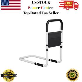 Zk-c001 Hopelight Adjustable Bed Rail Support Handle With Storage Pouch White And Black Height