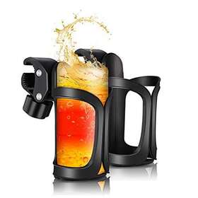 Htch001 Issyzone 2 Cup Holder For Walker Wheelchair Drink Count Pack Of 1 Black