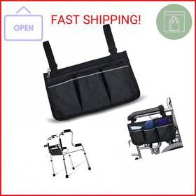 Jjkskv 671884198772 Outdoor Wheelchair Side Pouch Storage Bag Armrest Pocket Organizer Holder New