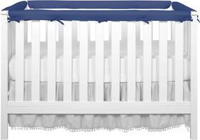 4pcs-1 Kidjoy 4 Pcs Bed Railguard Cover Soft Anti-collision Strip Corner 4-pcs Navy Blue