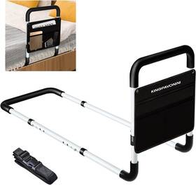 Bc38brh001-adj01-0611-x Kingpavonini Bed Rails For Elderly Adults - Assist Rail Medical Medium White-300lbs