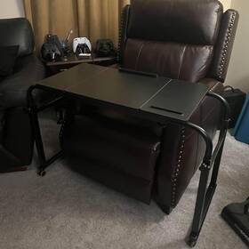Komorebi-111 Komorebi 744038068815 Overbed Table With Wheels Laptop Desk Cart 1 Count Pack Of Black