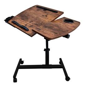 Brown-1 Kukkume 717325623349 Overbed Table Height 4.5 Inches X 25.5 17.5