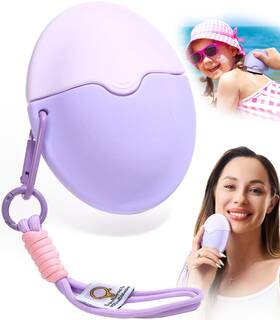 Kyhsa01 Kyhdiya Sunscreen Applicator - Portable Bpa-free Refillable Roll On Sponge Purple