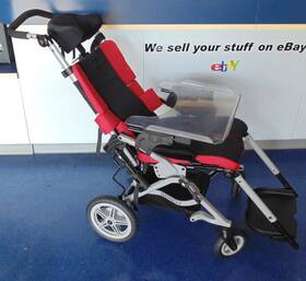3004-1006 Leggero Reach 16 Special Needs Stroller Red/black Tilts And Folds Up To 150 Pounds