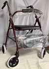 Lightweight With Basket Duro-med Duro Med Dmi Extra Wide Heavy Duty Burgandy Aluminum Rollator 041298103219