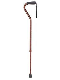 502-1300-9914 Mabis Lightweight Adjustable Designer Cane Offset Handle Coppe