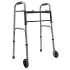 Mabis Healthcare Aluminum Folding Walker Silver And Gray 041298000303
