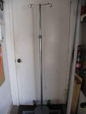 Lp-2814-1102 Mckesson Entrust Six Leg Heavy Duty Iv Pole Stainless 58 Inch To 108
