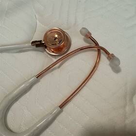 Mdf777rg Mdf Instruments Md One Stethoscope White Tubing Rose Gold Dual Head
