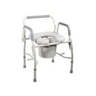 11125pskd-1 Medical Steel Arm Arms Drop Seat Drive Padded Bedside Commode