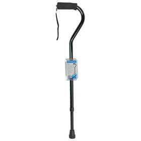 Medical Supply All 652508379364 Cane Soft Foam Offset Handle Blue Jay Black With Strap