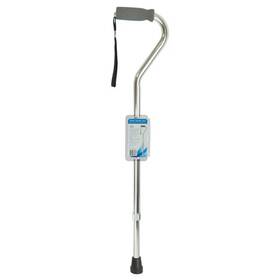 Medical Supply All 652508379371 Cane Soft Foam Offset Handle Blue Jay Silver With Strap