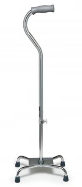 Medical Supply All 717076132640 Lumex Silver Collection Quad Cane-low Prof-alum Sm Base Ea