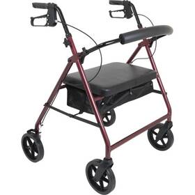 Medical Supply All 815067071746 Bariatric Rollator With 8 Wheels Burgundy