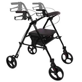 Medical Supply All 815067072866 Rollator Aluminum Height Adjustable Black