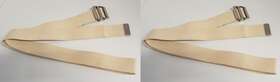 Gait722 Medichoice Medichoise Gait Belt 72 Inch Natural Heavy Duty Cotton Webbing Lot Of 2