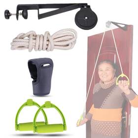 Mediss 419391898660 Steel Shoulder Arm Pulley System Set - Over Door Rehab Exerciser For Home Phy