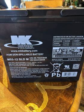 M55-12 Mk Powered Sld M 22nf Single Scooter Mobility Battery