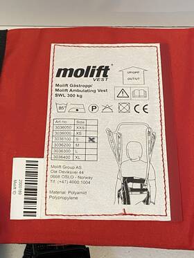 2000189 Molift 3036100 Ambulating Vest Size Small Item Gait And Balance Training