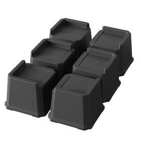 Npkb06b-3 Napnapday Bed Risers 3 Inch Heavy Duty 6 Pack Oversized Furniture Elevators 1 500 L