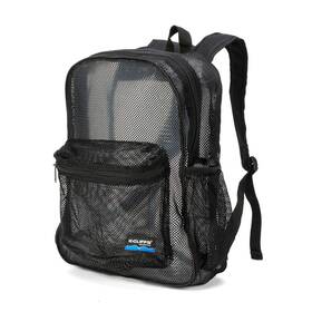 Niceandgreat 638888590360 Heavy Duty Classic Student Mesh Backpack Padded Straps Black