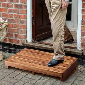 No 479177601011 3.5 Inch One Step Stool For Elderly Acacia Wood High Riser Bed