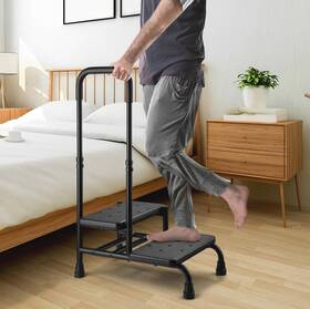 No 632351843779 Step Stool With Handle Non Slip Platform And Adjustable Handrail