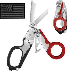 Tr21-wr76x-5260 Nobrand Stainless Steel Trauma Shears With Hook And Loop Black Red