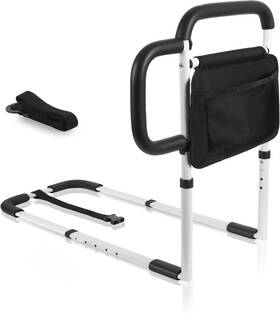 24.5h Nobrnyant Ny001 Bed Rails Grab Bar Handrails For Elderly Adults 13.1w X White