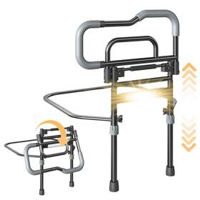 Kdb-504b Noerishia Bed Rails For Elderly Adults Safety Foldable Assist Black