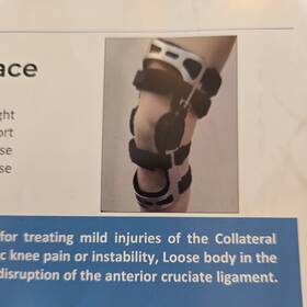 Iso-kn222r Oa Dual Upright Rom Hinge Knee Brace Large Right