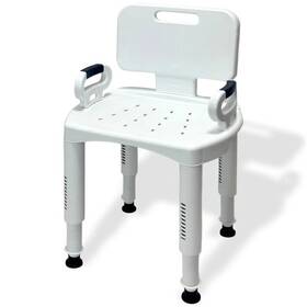 Shc-mas-073-wh Orthonica Premium Shower Chair With Armrest