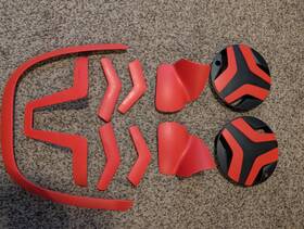1836883 Permobil Used M3 V.2 Inch Red Orang Color Accent Kit. Set All Prongs Good