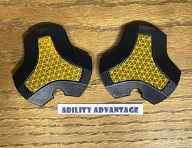 323635 Permobil 1 Pair Reflector Yellow Caster Hub Caps. Version Only