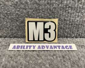 330836 Permobil New Inch M3 Decal Emblem Sticker. Measures 1 9/16 Long X 1/8 Tall