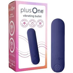 45128 Plus One Plusone Vibrating Bullet Soft Touch Massager 10 Vibration Settings Waterproof
