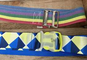 Ref6527l Posey Transfer Gait Rehab 1 Sz 2 Inch W Vtg Fashion Retro Rainbow Belt Geometric Lot