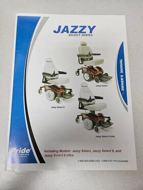 Infmanu3351 Pride Mobility Products Corp. Owners Manual Jazzy Select Series Elite 6 Sport Power Wheel Chair