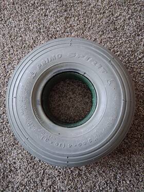 C-179g-10 Primo Spirit 3.00-4 10 Inch X3 Foam-filled Mobility Tire Used Condition