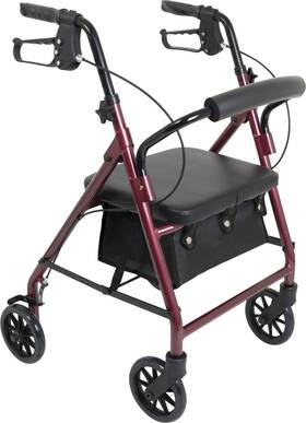 Rlaj6bg Probasics Junior Aluminum Rollator With 6 Inch 1 Count Pack Of Burgundy