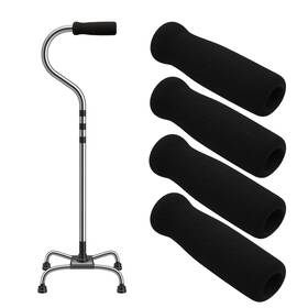 Qc82ttu1 Ptwola 608307 1 4pcs Foam Cane Grip Replacement Thick Cushioned Offset Black