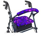 Purple Tribal Crutcheze Rolling Walker Rollator Seat Backrest Covers Dirt Oil Resistant Fabric 798304204698