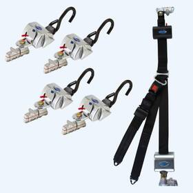 Hr131 Qstraint 603964054142 4 Qrt Standard Retractors With L-track Fittings And Retractable