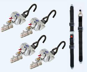 Q-8200-at-l Qstraint Qrt Retractor Wheelchair Tie Down Kit Lap/shoulder Belt